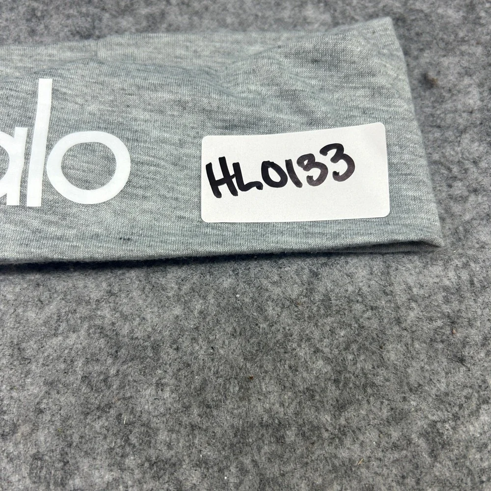 Alo Yoga Unisex Performance Headband OS Heather Gray Soft Jersey Knit